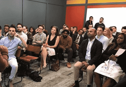 WeCovr startup pitch night with a keynote from MD of Techstars!